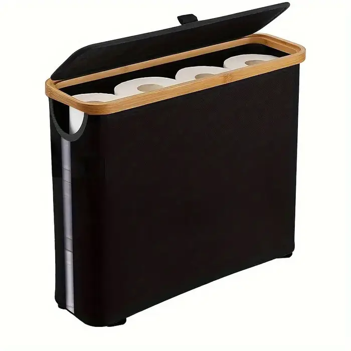 Salle de bain papier toilette panier de rangement bambou pliable porte-papier hygiénique papier toil