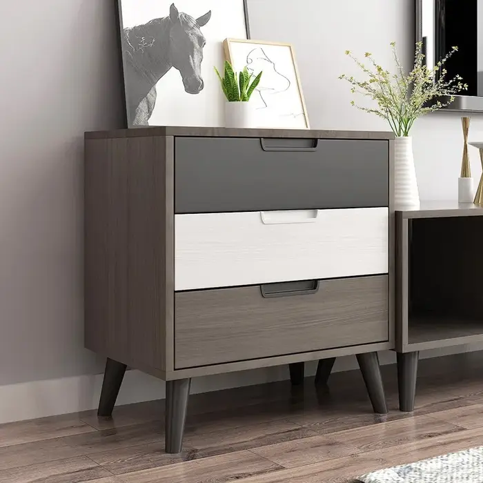 Meubles latéraux multifonctions, rangement de pièce moderne, armoires de chevet de chambre à coucher