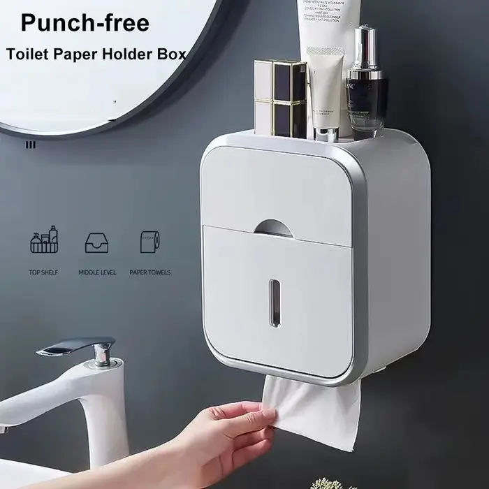 Boîte de rangement organisateur de papier toilette