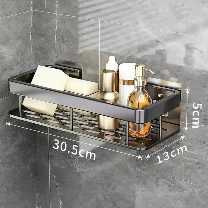 HOShelf-Étagères d'angle en alliage d'aluminium, étagère de douche T1, étagère de rangement de cuisi