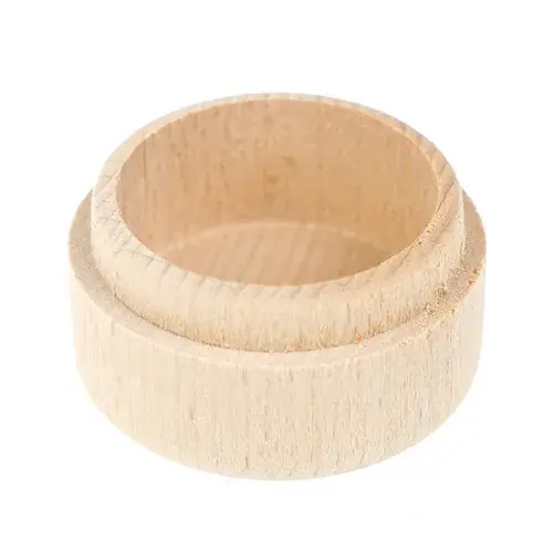 Boîte ronde en bois pour matiques de mariage