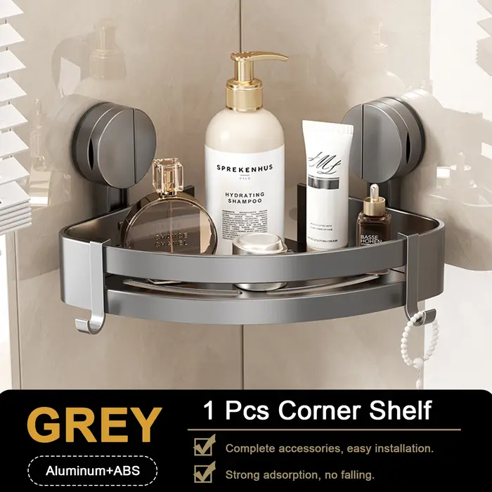 Étagère murale de salle de bain pour douche, bouteille de shampoing, orangiseur, support d'angle de