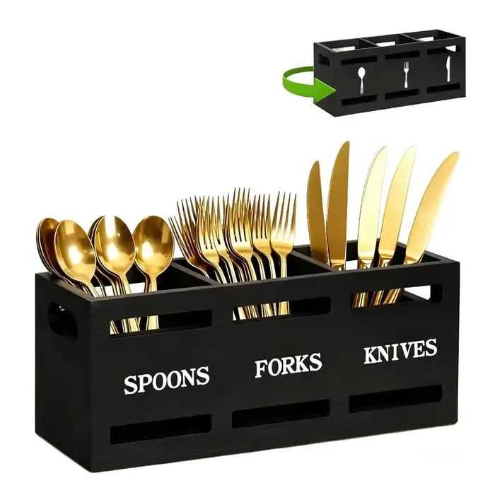 Porte-ustensiles de cuisine en bois