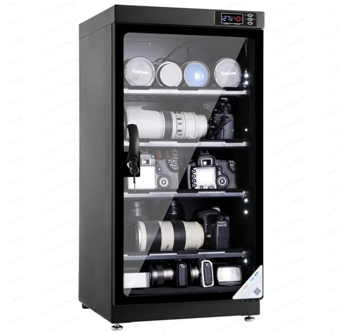 Armoire sèche de contrôle électronique de l'humidité pour le stockage d'appareil photo et d'objectif
