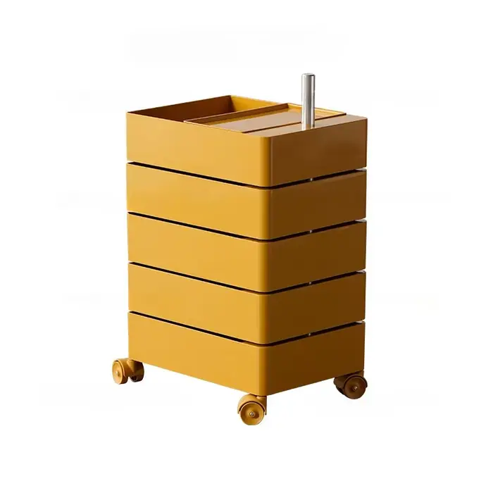 Armoire de rangement mobile T1, table de chevet rotative, salon, côté maison, multicouche, stockage 