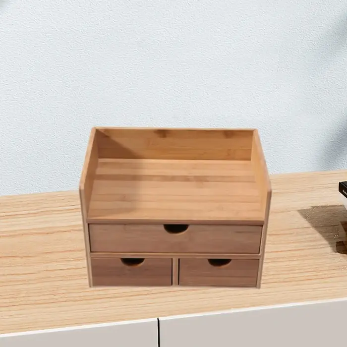 Tiroir de rangement de bureau, gain de place, 3 tiroirs, pour articles de toilette, documents, conte
