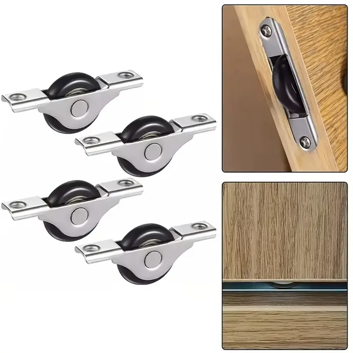 Kits de rails de porte coulissante en métal robuste