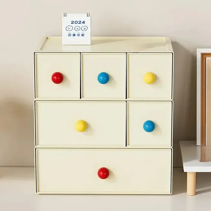 Boîte de rangement empilable multicouche, crème Dopamine MELStorage, Free BLOJewelry, bureau d'entrée, 1-3 pièces