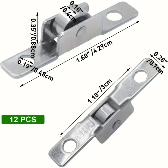 Rouleaux de porte coulissante en métal Durable