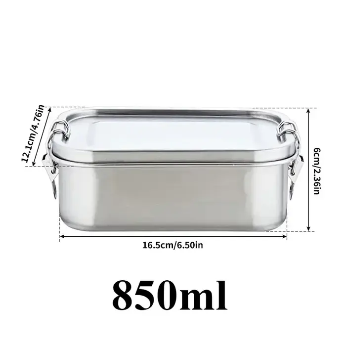 Boîte à déjeuner en acier inoxydable pour enfants et adultes, boîte à Bento anti-fuite, récipient de