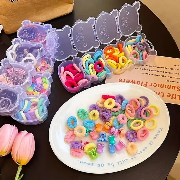 Boîte de rangement en caoutchouc pour épingle à cheveux