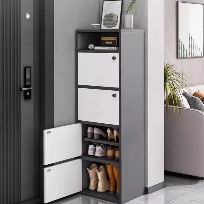 Armoire à chaussures d'entrée étroite