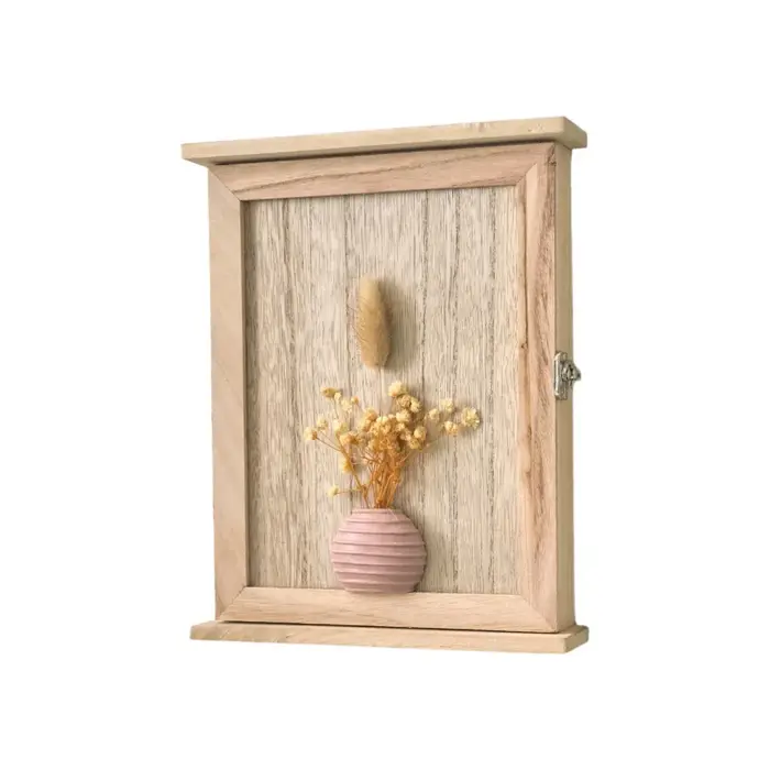 Boîte de rangement murale créative en bois pour clés, carrée, vintage, pour entrée, rustique, décora