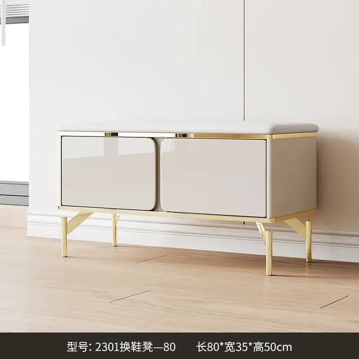 Meuble à chaussures blanc en bois pour chambre à coucher, rangement d'entrée, présentoir à chaussure