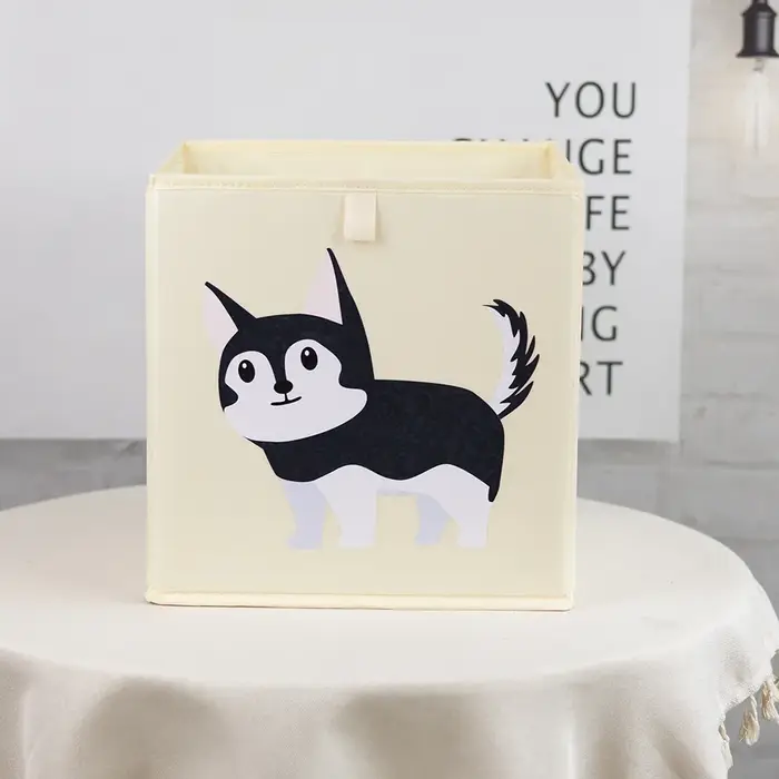 Panier de rangement pliable grande capacité pour jouets d'enfants, cube de rangement carré pour la m