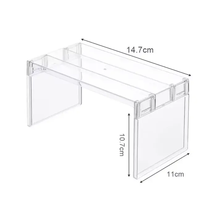 Étagère de rangement transparente pour réfrigérateur, gain de place, épaissie, séparateur de rangeme