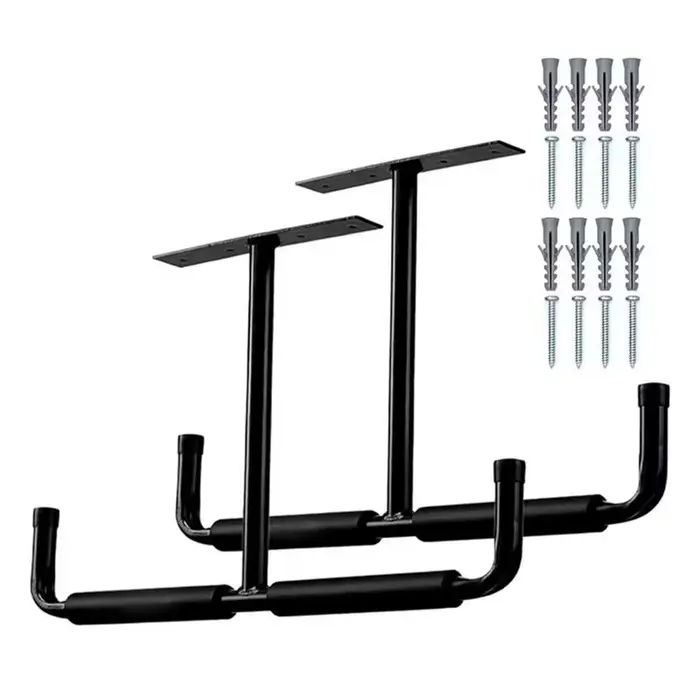 A69E2 Ensemble de supports de rangement en forme de T pour garage, étagère de plafond robuste pour o