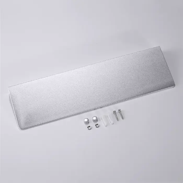 Étagère murale en aluminium brossé argenté