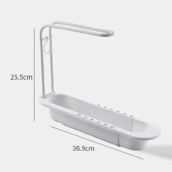 Étagère télescopique de 36 à 50 cm, égouttoir pour évier, organisateur, porte-savon, porte-éponge, p