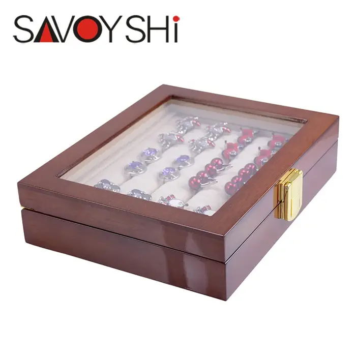 Boîte à bijoux en verre de luxe