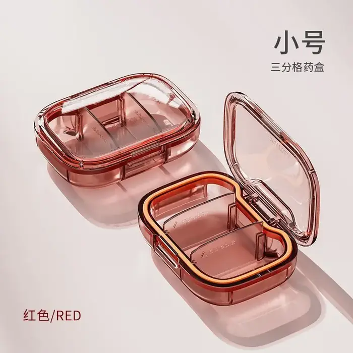 Mini-organisateur de pilules 3 compartiments, boîte de rangement portable pour médicaments, distribu