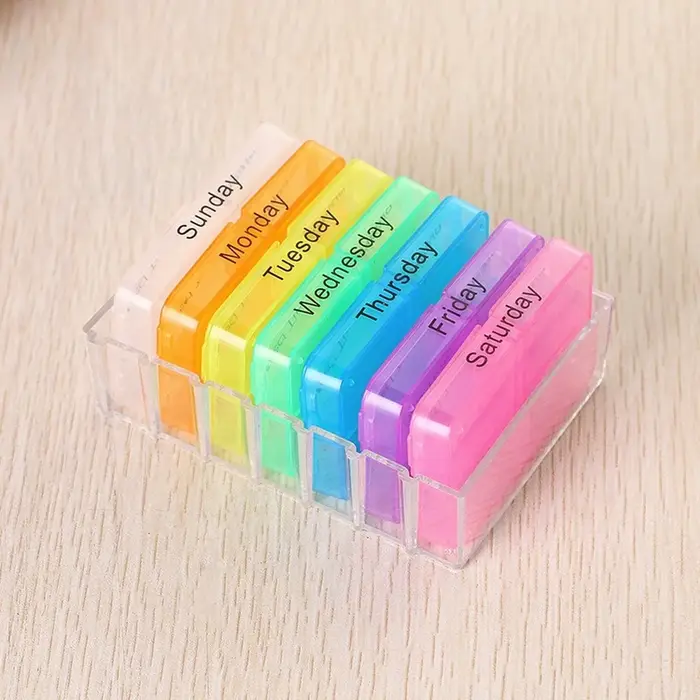 Boîte à médicaments en plastique à 28 compartiments, organisateur de Style tiroir pour le rangement des soins de santé à domicile, étagère organisateur de médicaments