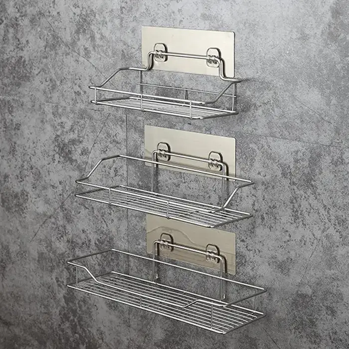 Étagère de rangement murale suspendue en acier inoxydable