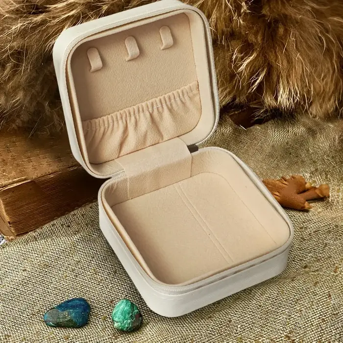 Boîtes de rangement de bijoux en cuir