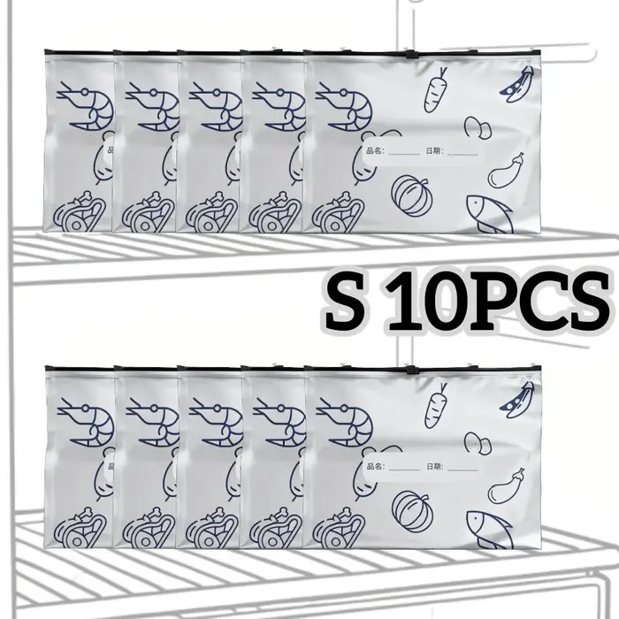 Sacs de rangement en aluminium, 10 pièces, organisateurs scellés pour congélateur, emballage aliment