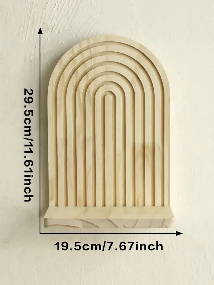 Étagères murales en arc en bois pour décoration de maison Boho, présentoir rustique pour plantes, ch