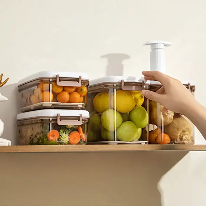 Boîte de conservation alimentaire sous vide avec pompe à vide