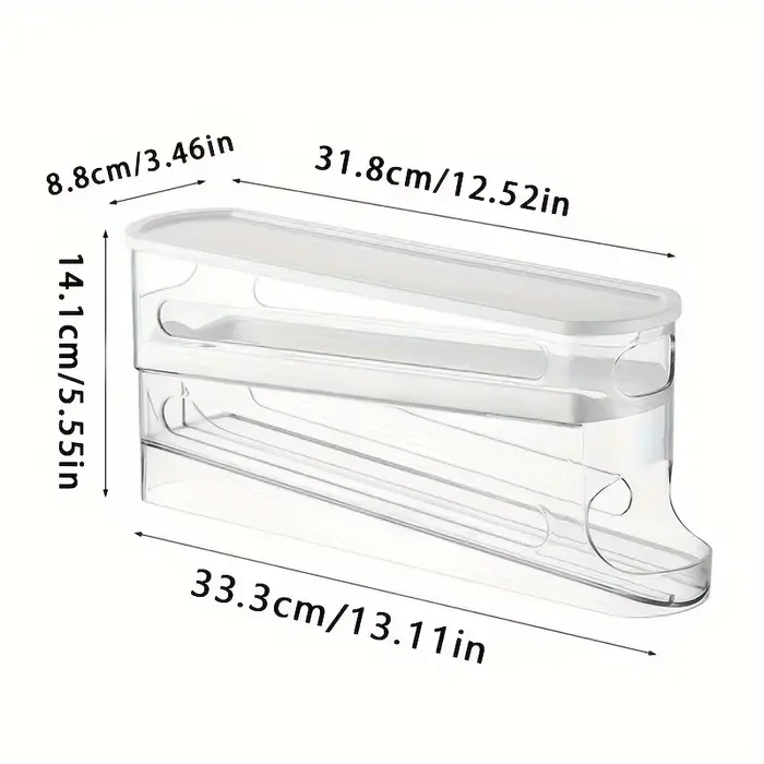 Boîte de rangement pour œufs à double couche, gain de place et peut être placée sur la porte latéral