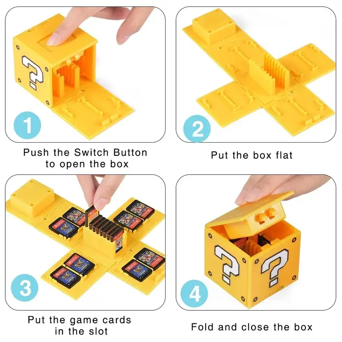 Boîte de Cube de cartes de jeu pliable à 16 emplacements