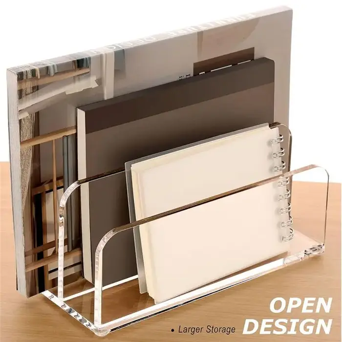 Organisateur de courrier de comptoir en acrylique ABKW avec compartiments de tri des lettres – Indispensable au bureau