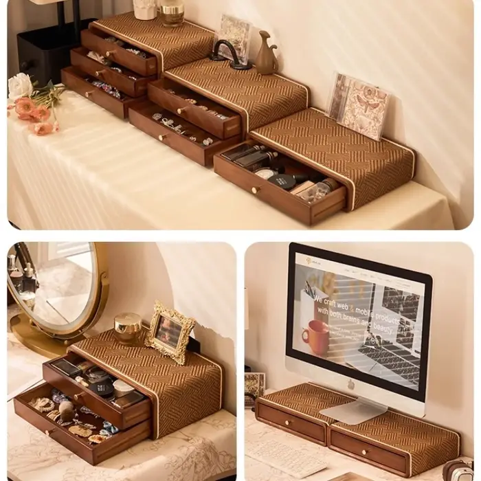 Boîte de rangement de bureau rétro