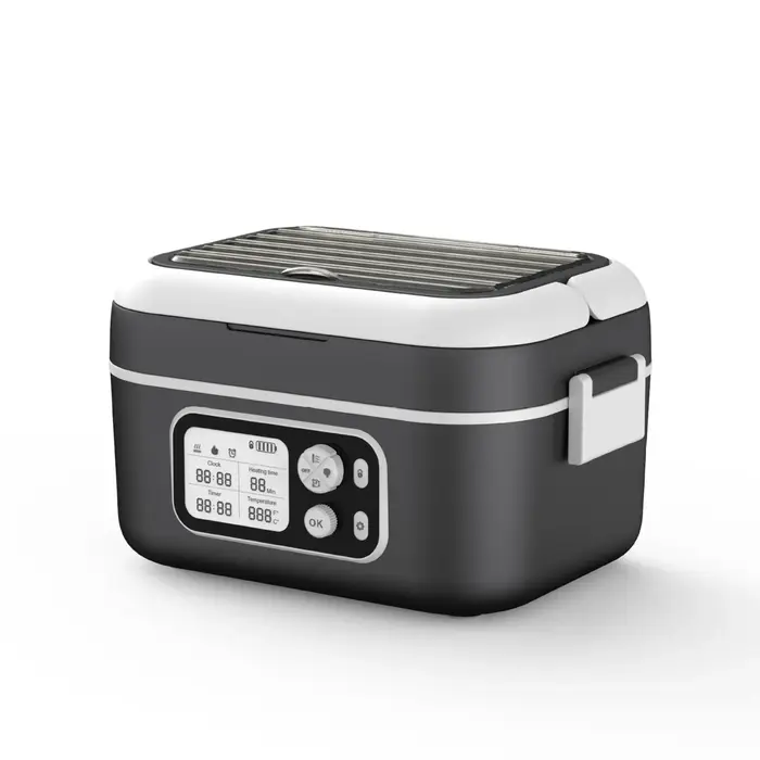 Boîte à lunch chauffante de 1,5 L avec commande par bouton, bento auto-chauffant sans eau pour adult