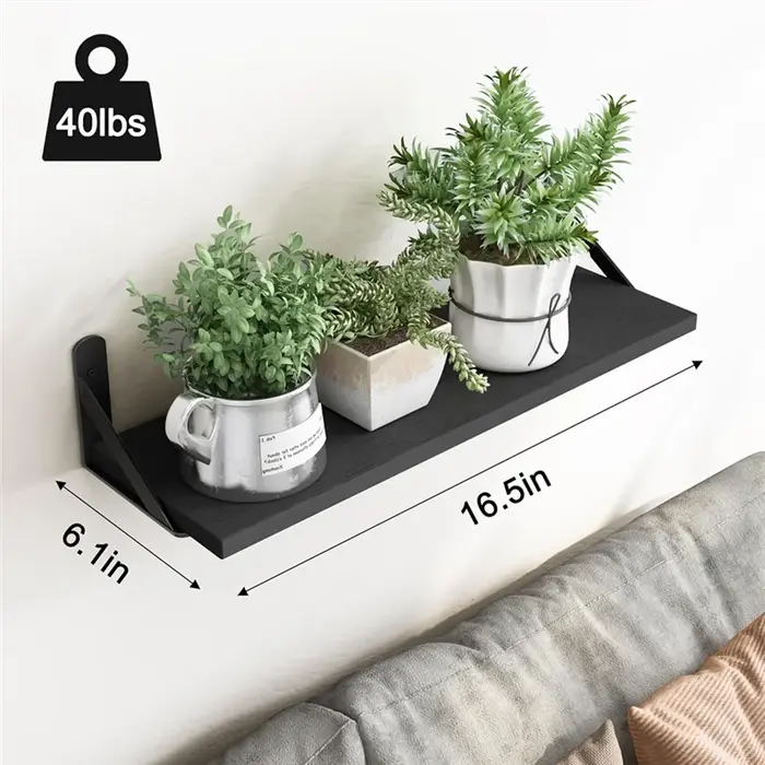 ABJI-étagères flottantes pour mur salon et cuisine décor ferme étagères murales pour chambre