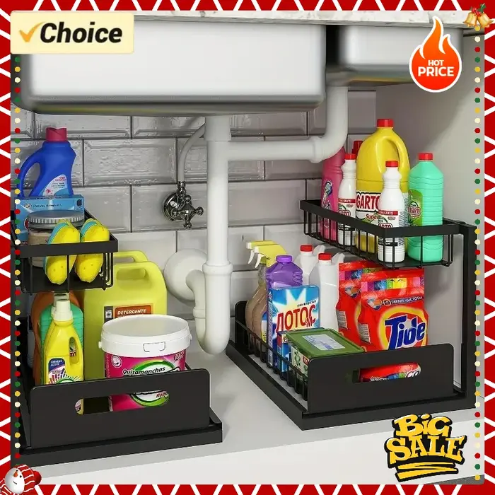 Évier coulissant de cuisine à Double couche