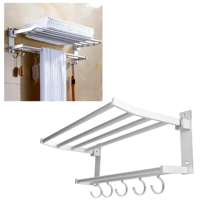 Étagère de douche pliable en aluminium