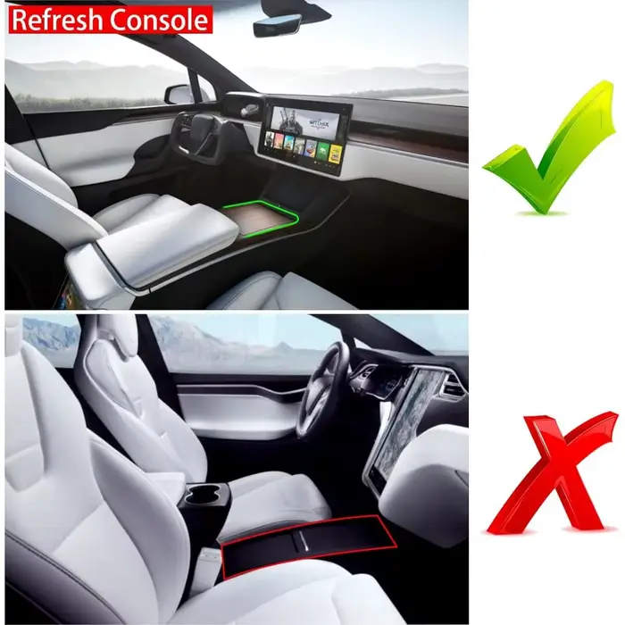 Compatible avec l'organisateur de console Tesla Model X/Model S 2021-2024