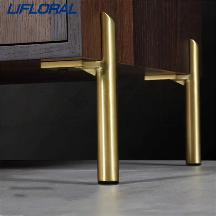 4 pièces lumière luxe métal épaissi salle de bain armoire meuble TV Table bord Support pieds canapé 