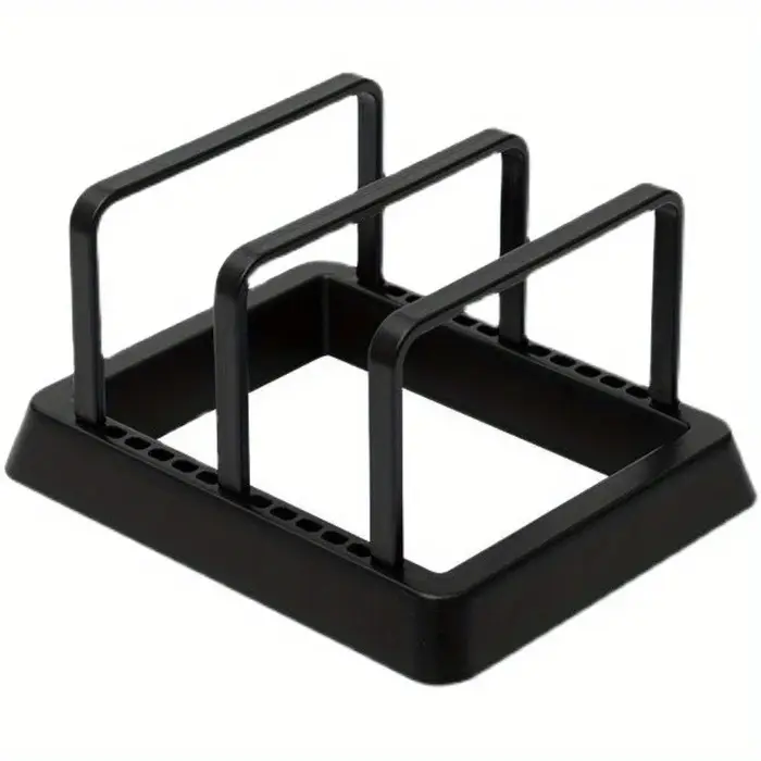 Support organisateur de cuisine 3 en 1: plateau de rangement de séchage peu encombrant pour casserol
