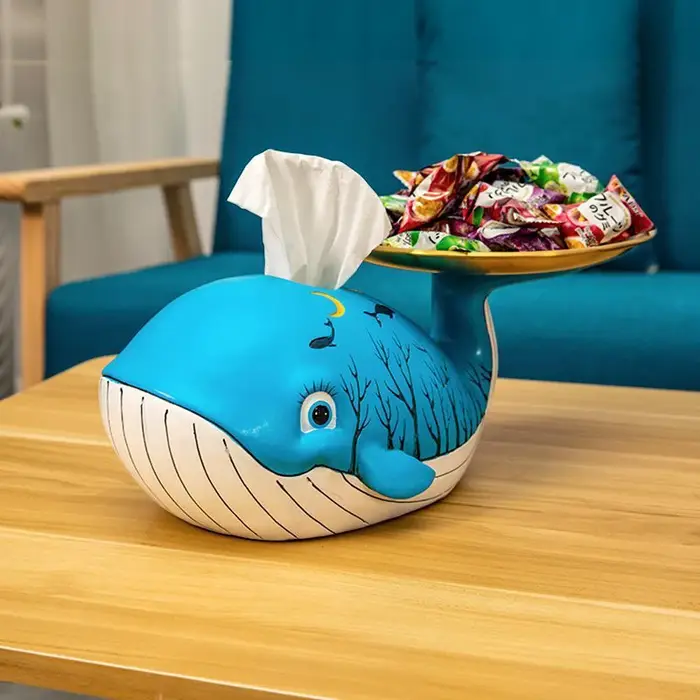 Boîte à mouchoirs en forme de baleine