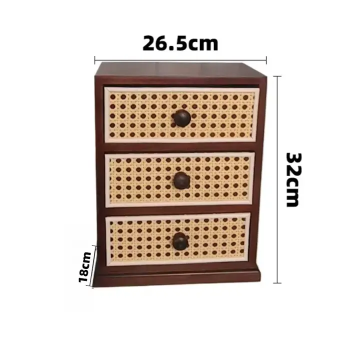 Supports de rangement de bureau en bois massif de petite taille, supports de rangement à tiroirs mul