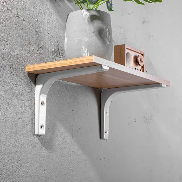 Supports d'étagère flottants en forme de L – Support mural robuste en acier inoxydable