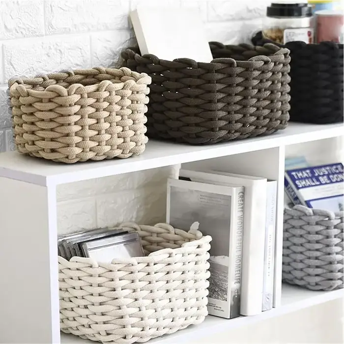 Panier de rangement rectangulaire multifonctionnel