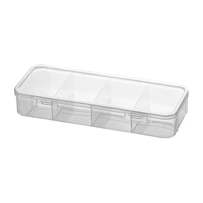 Boîte de rangement alimentaire à 4 compartiments, empilable, pour réfrigérateur, conteneur de conser