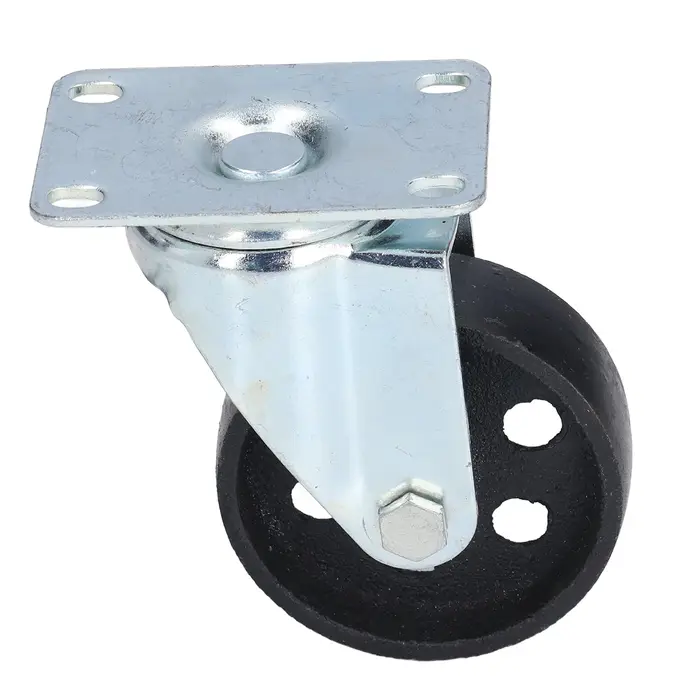 Roulette pivotante 3,5 pouces, roue en fonte, double roulement, accessoire robuste pour chariot, aér