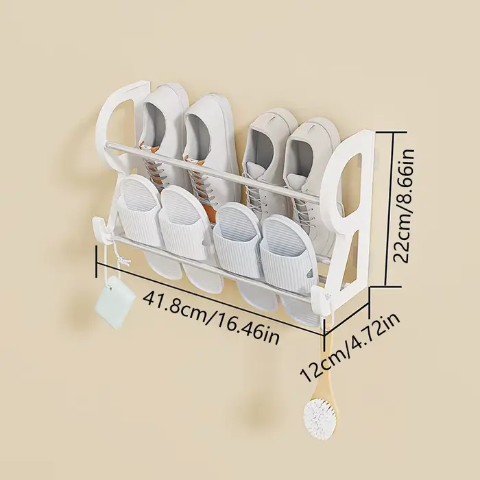 Étagère de cuisine sans trou, porte arrière, étagère à chaussures murale, Simple, salle de bain, pan