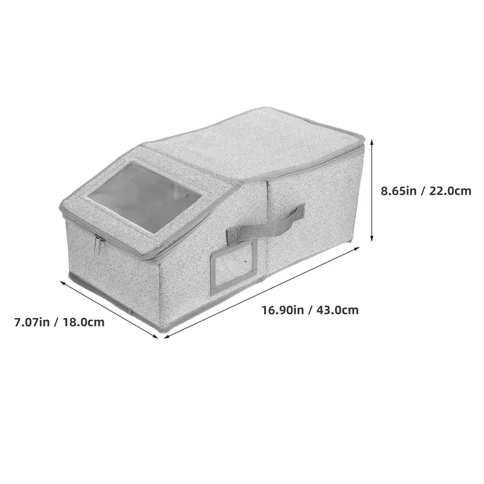 Boîte de rangement pour chapeaux, boîte à fermeture éclair, boîte de rangement anti-poussière pour c